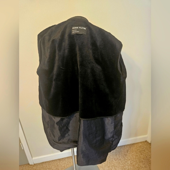 Black Belted Trench Coat with Stand-Up Collar - Picture 8 of 12